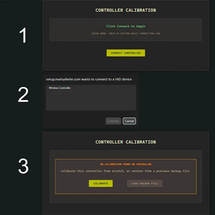 Connect Marius controller through the browser setup tool