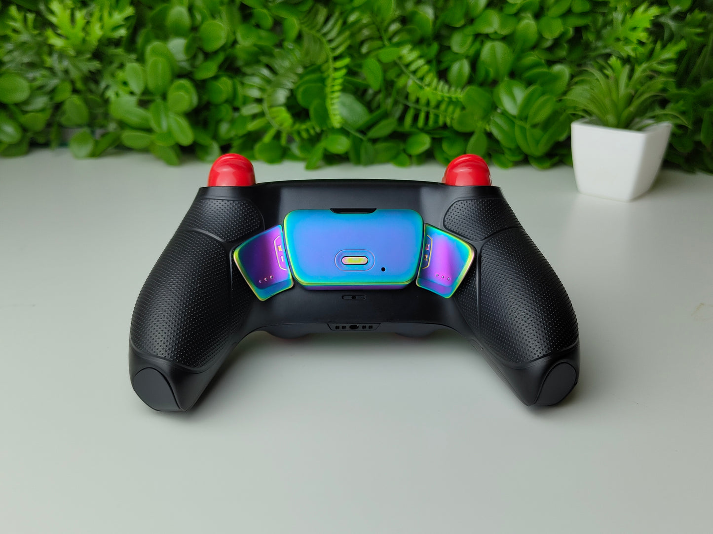 24HR Crimson Red TMR Pro Controller + Iridescent Metal Paddles