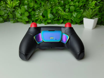 24HR Crimson Red TMR Pro Controller + Iridescent Metal Paddles
