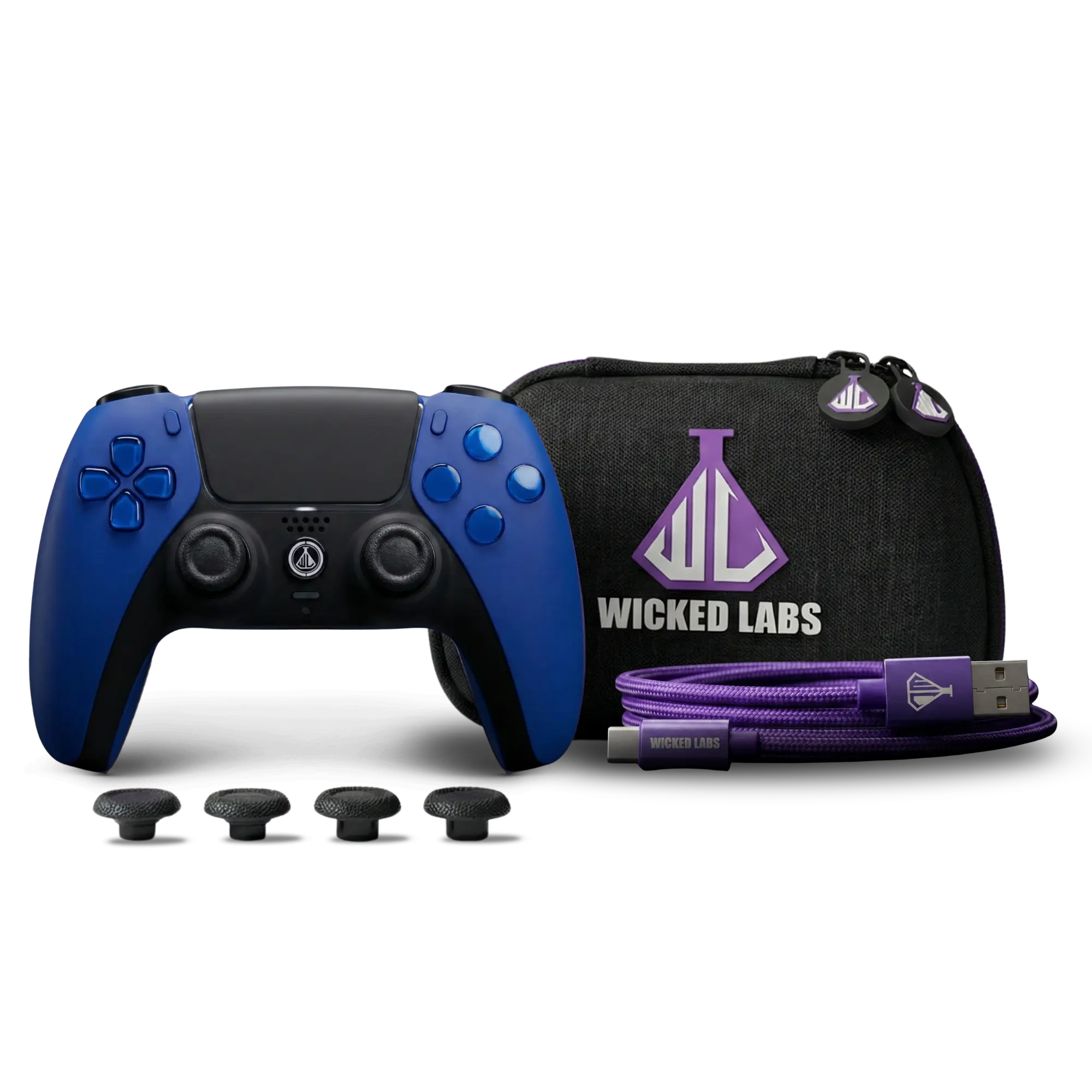 Blue custom PS5 controller