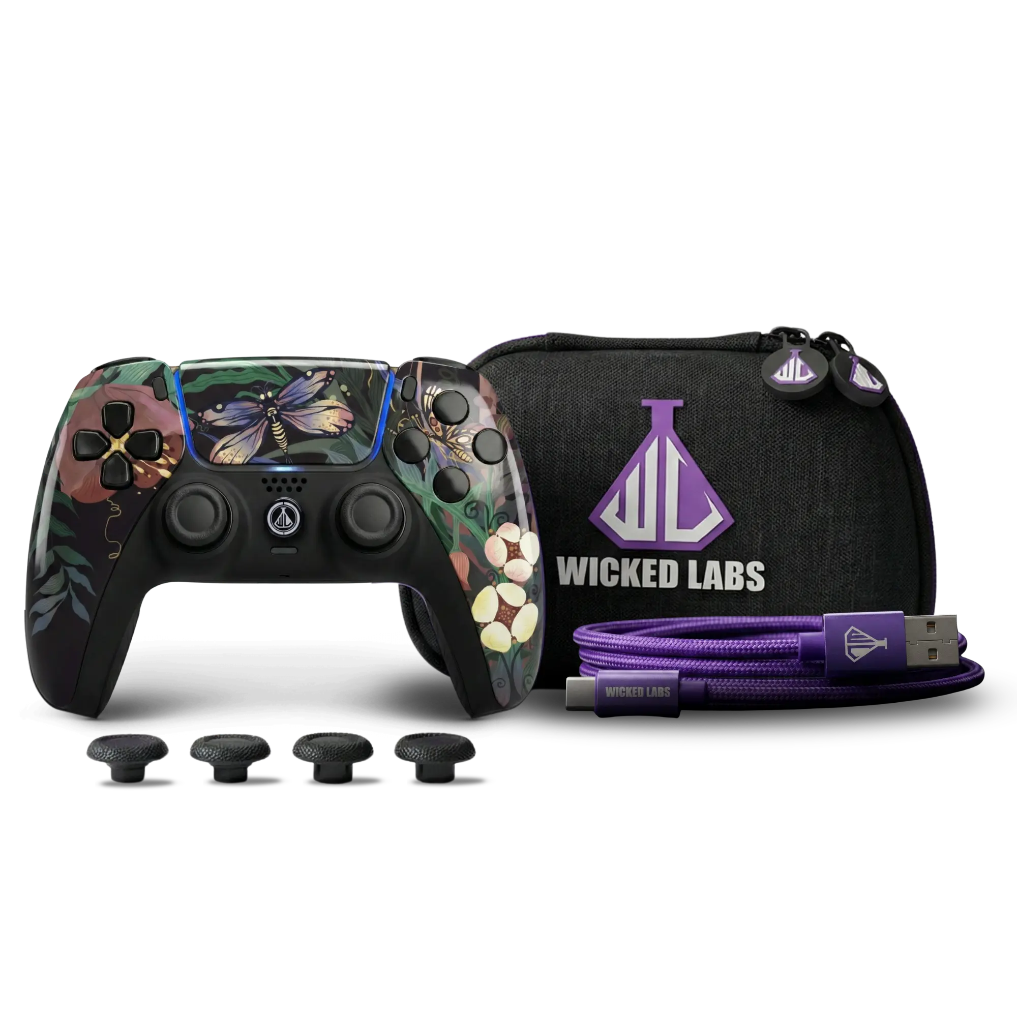 Floral custom PS5 controller design