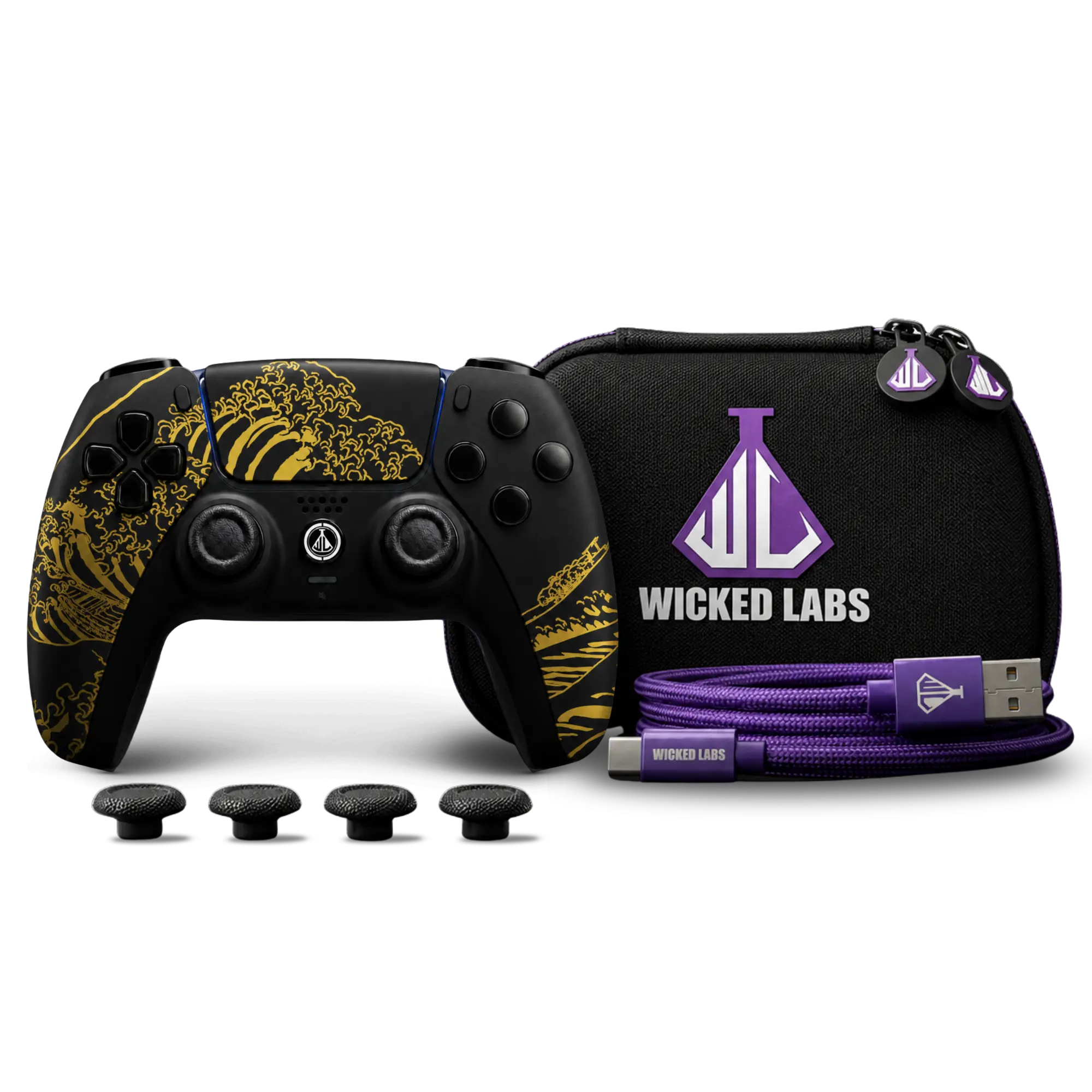 Custom PS5 Pro Controller – Black Wave