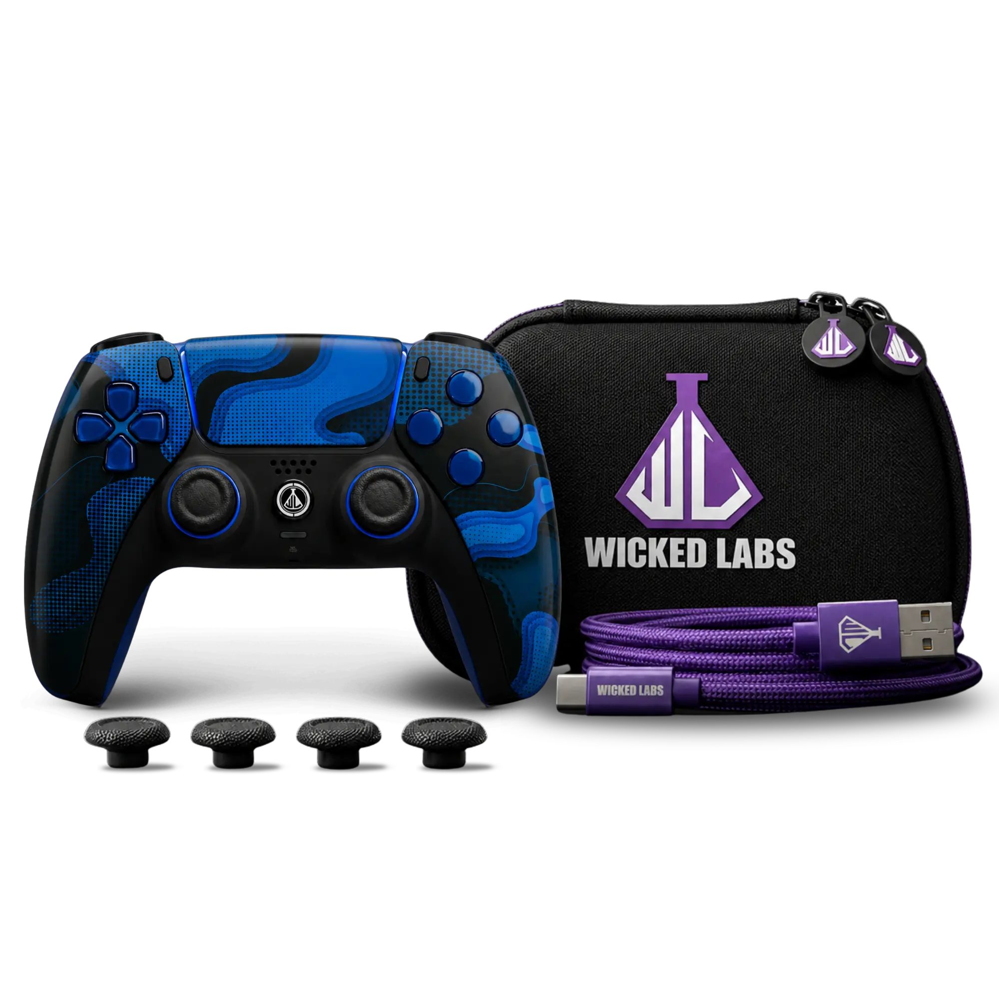 Custom PS5 FPS Controller – Blue Camo