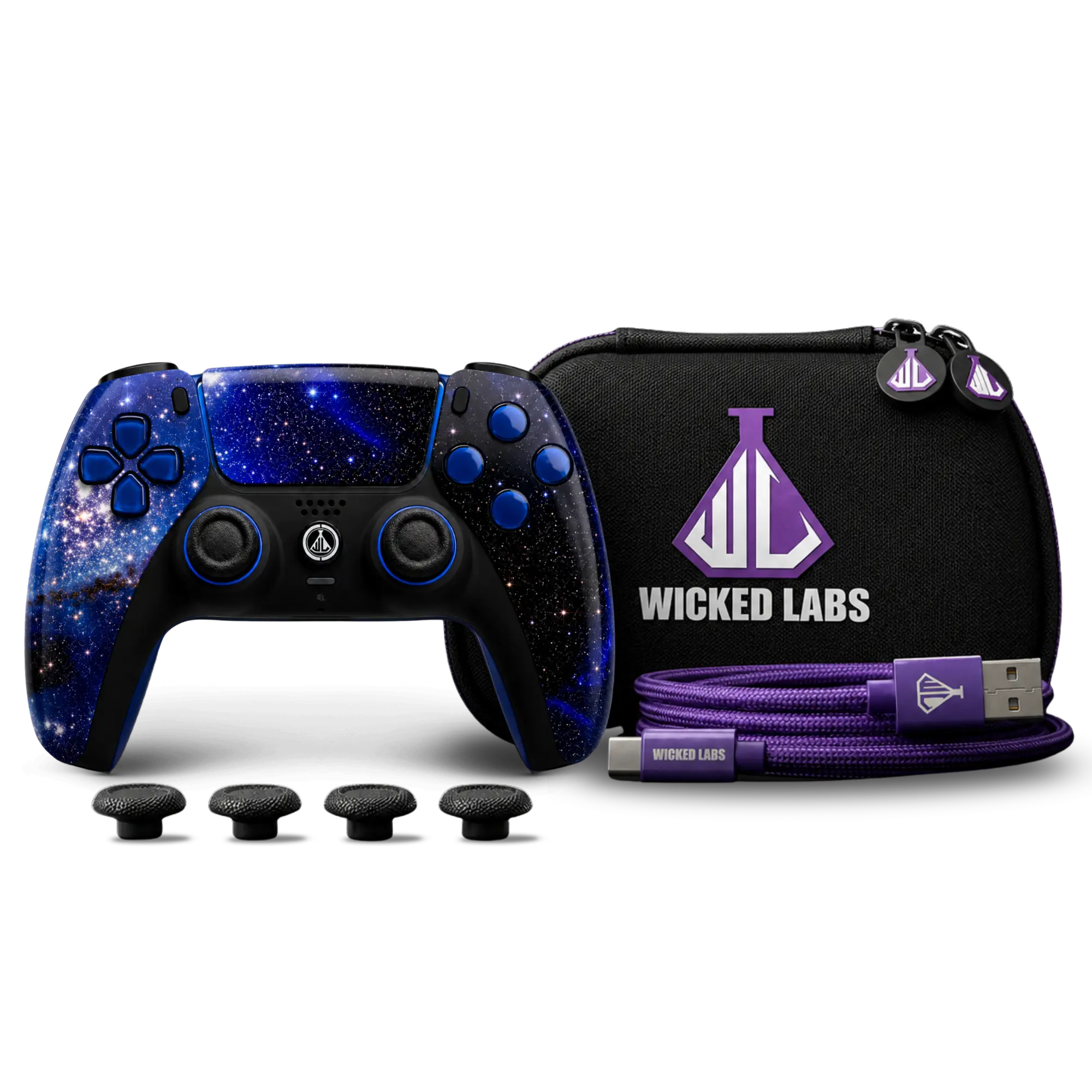 Custom PS5 Pro Controller – Blue Universe