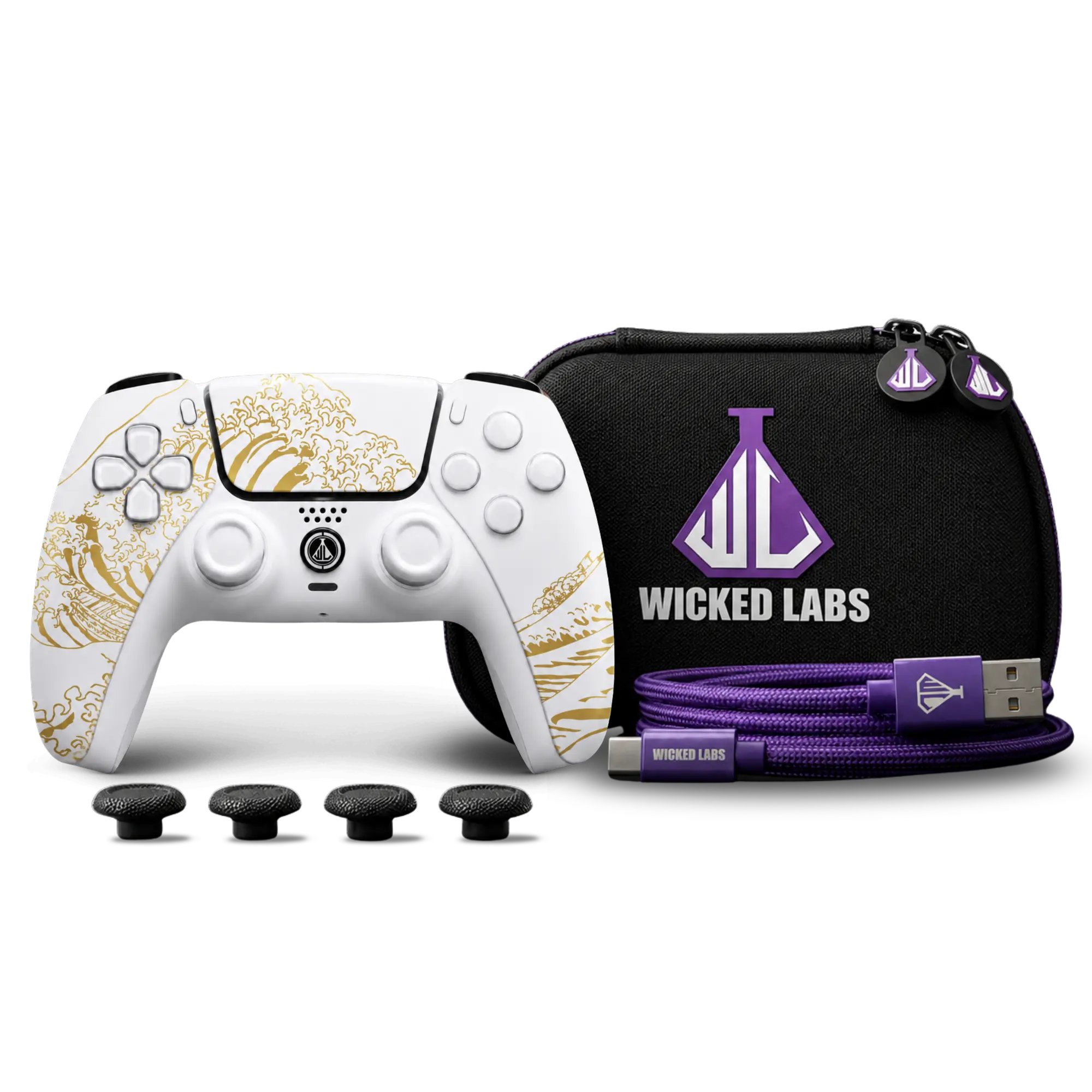 Custom PS5 Max Controller – White Wave