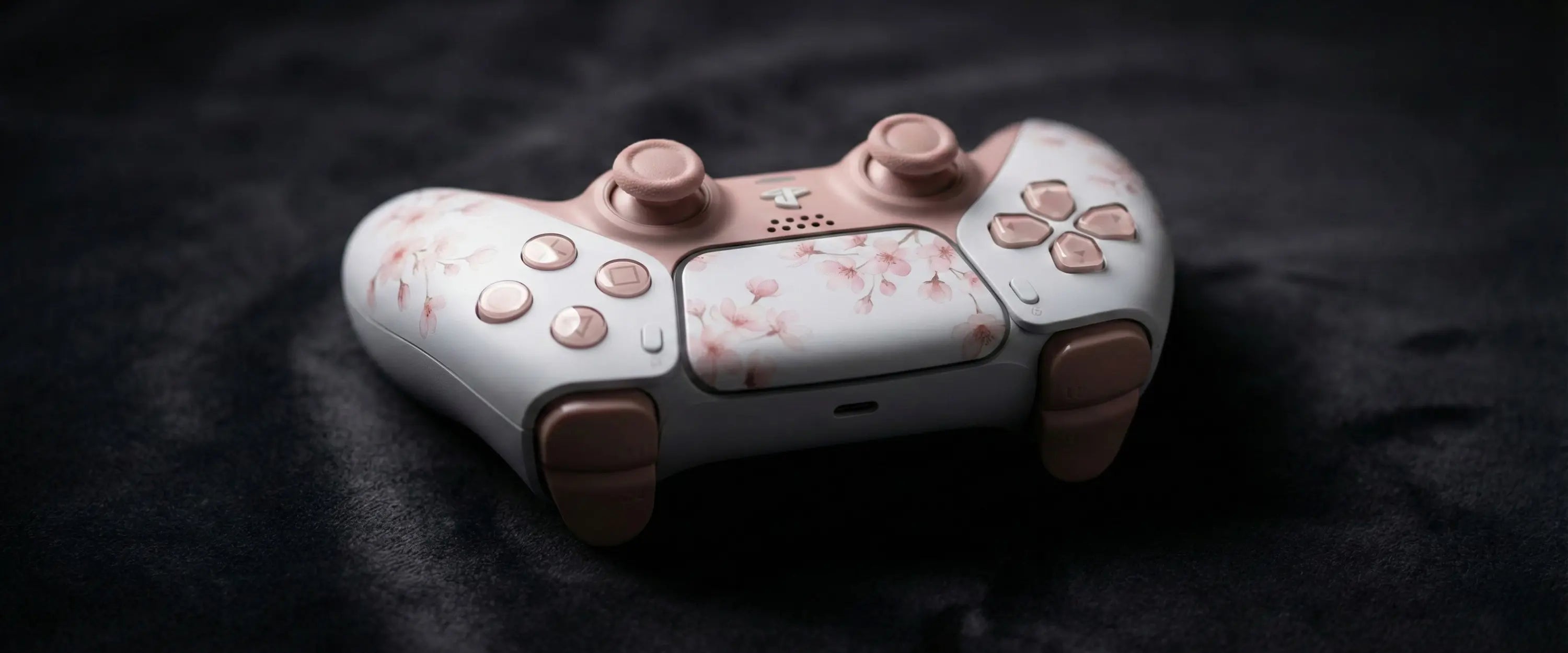 Custom PS5 controller in gaming setup